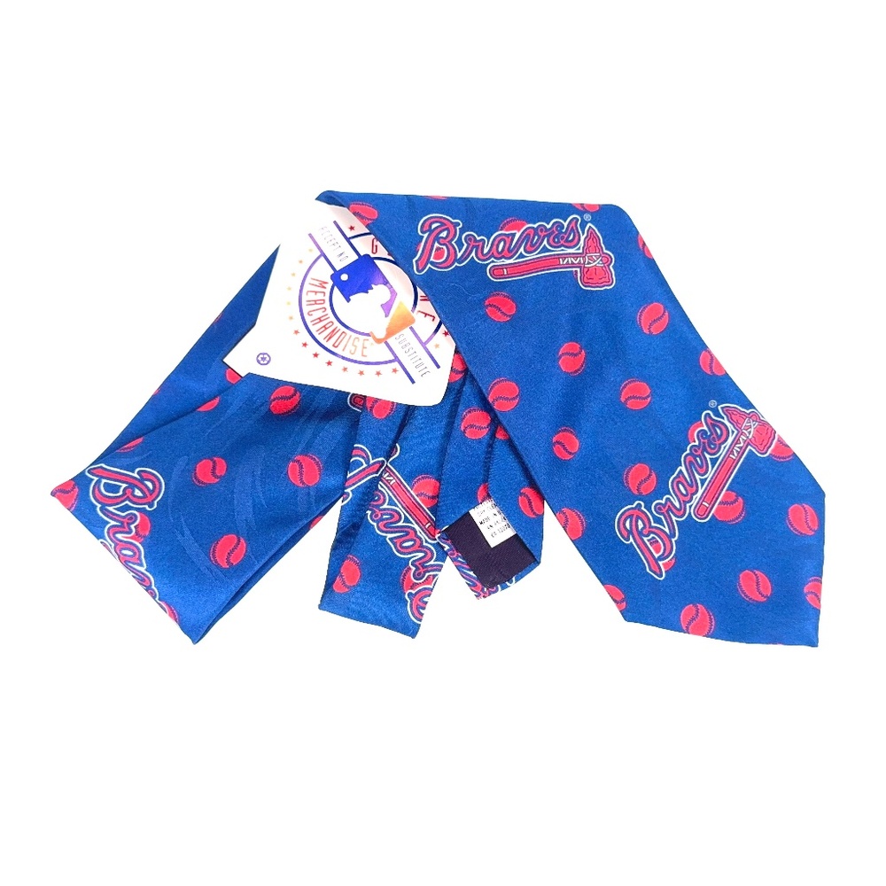 Atlanta Braves Ralph Marlin Tie MLB Baseball Blue NWT 3.5" x 58"